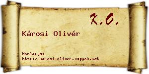 Károsi Olivér névjegykártya